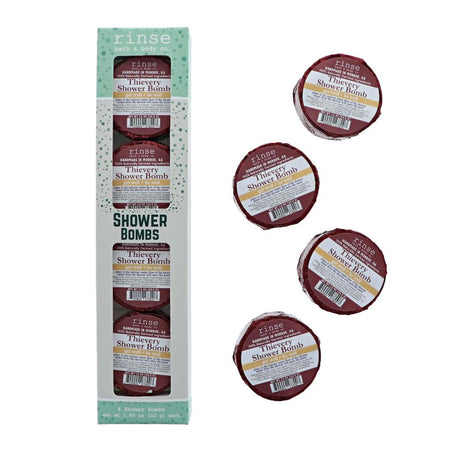 Natural aromatherapy shower steamer | 4 Pack Thievery | Rinse Bath & Body Co.