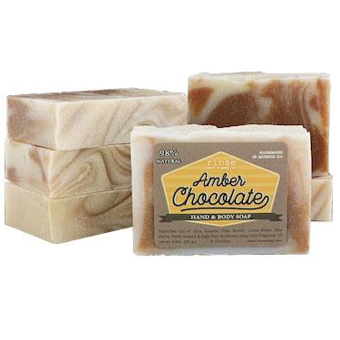Rinse Amber Chocolate handmade natural bar soap - moisturizing and gentle