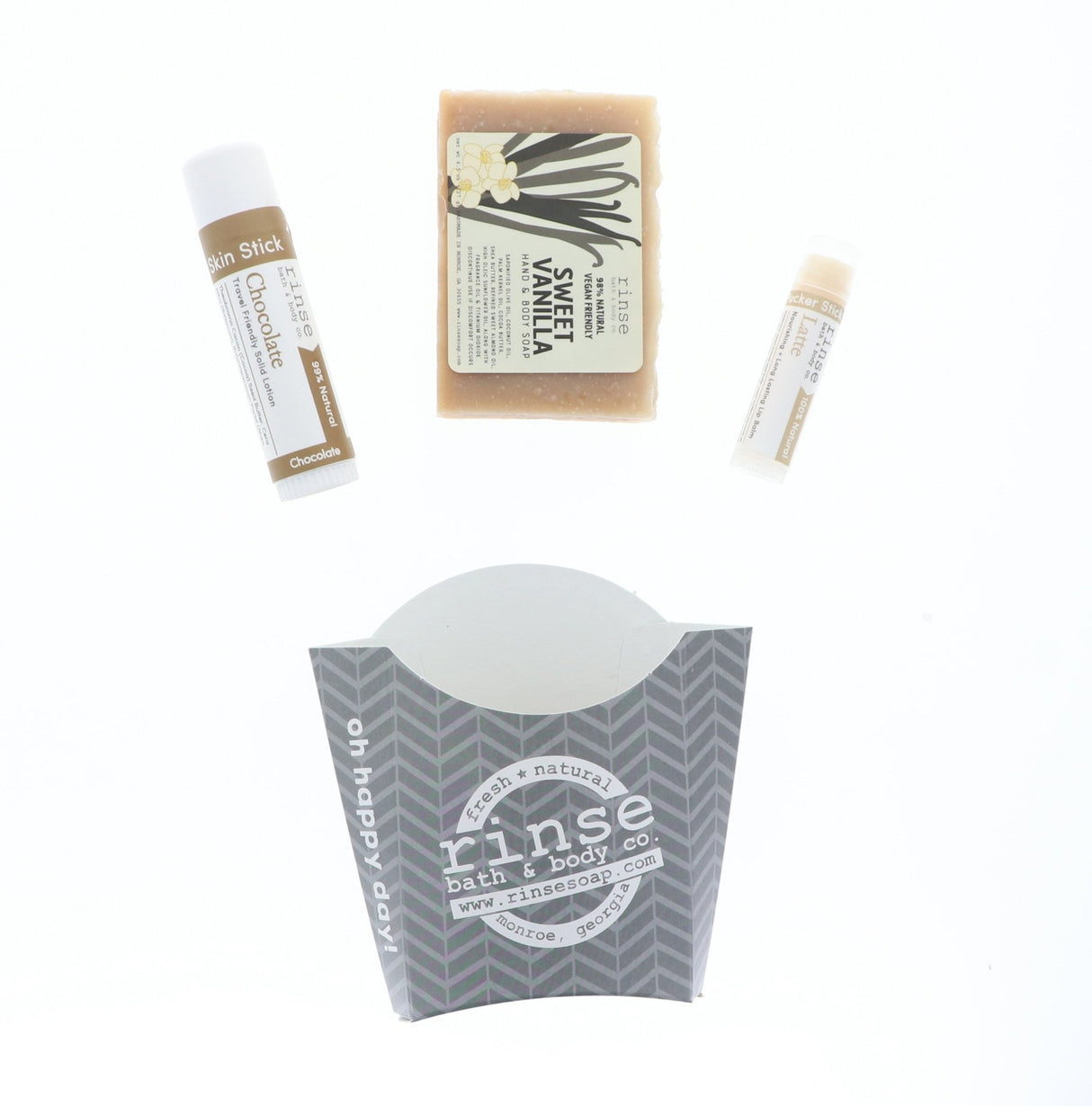 Handmade Build Your Own natural bath and body gift set - naturally derived - alternate angle