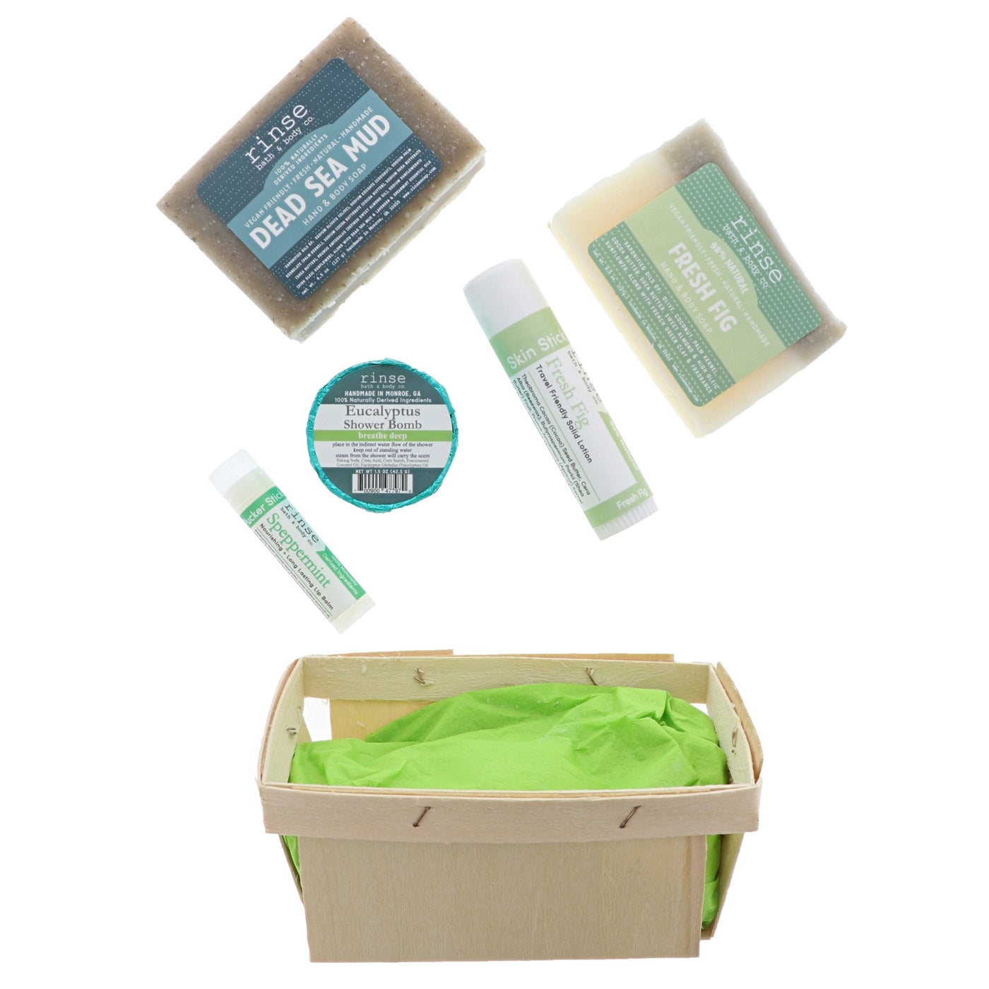natural bath and body gift set in Pamper by Rinse Bath & Body - alternate angle