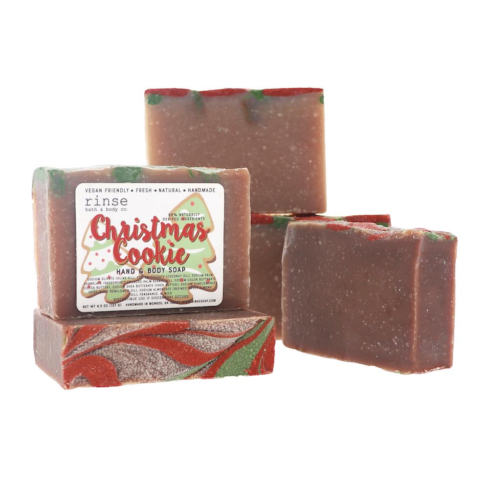 Rinse Christmas Cookie handmade natural bar soap - moisturizing and gentle