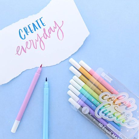 Color Lustre Metallic Brush Markers - Set of 10 - Accessories - detail view