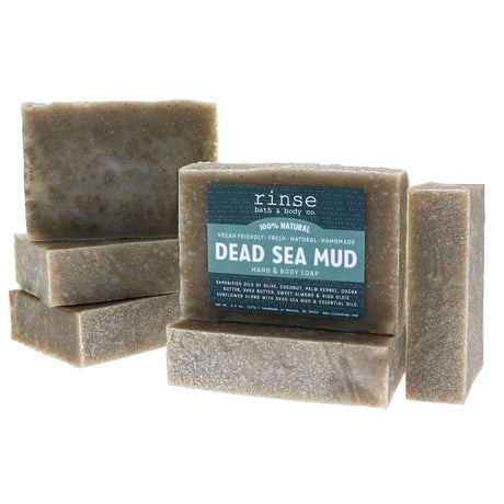 Rinse Dead Sea Mud handmade natural bar soap - moisturizing and gentle