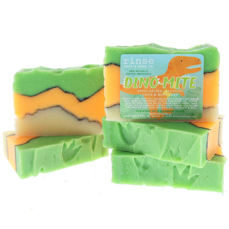 Rinse Dinomite handmade natural bar soap - moisturizing and gentle