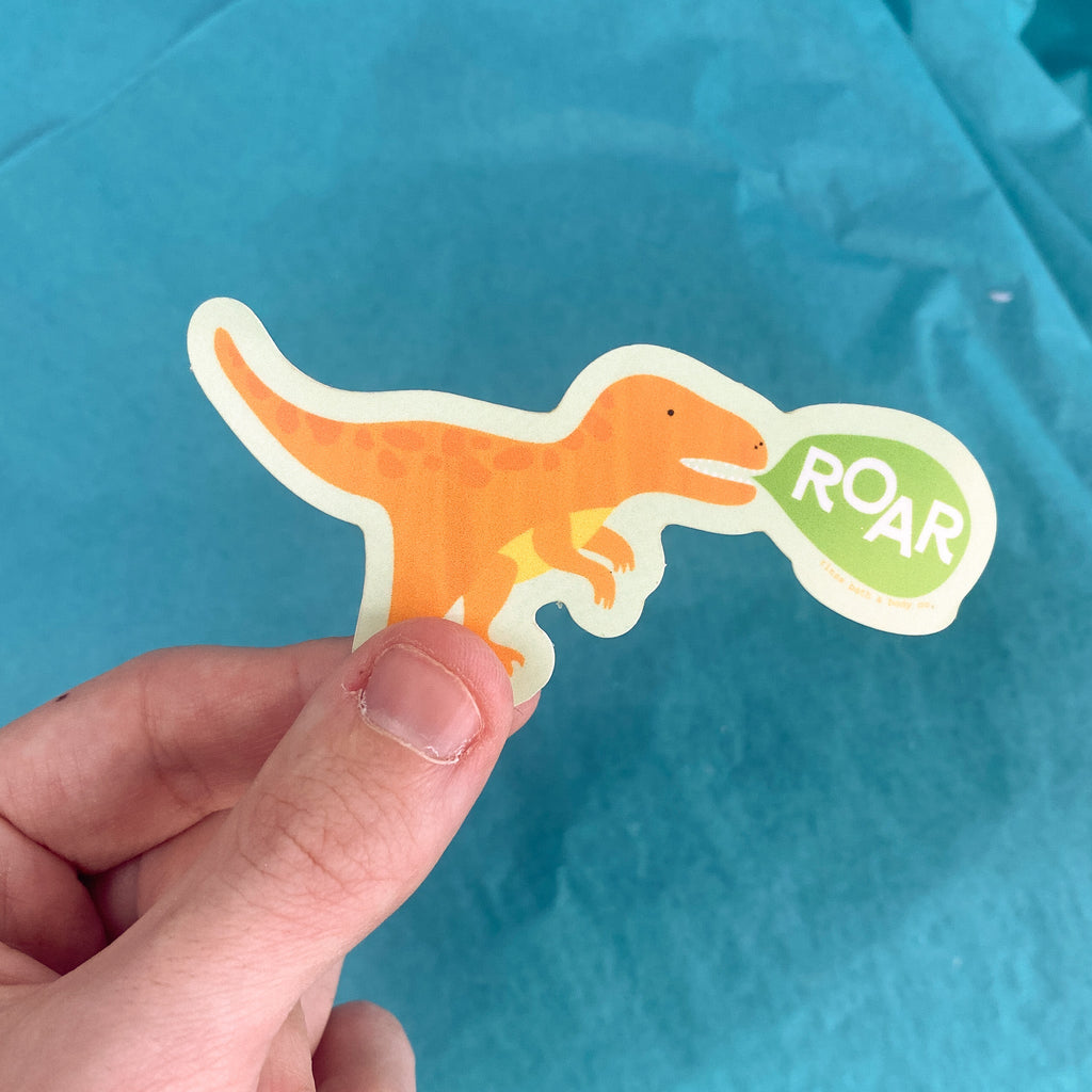 Dino Roar Sticker - Rinse Bath & Body