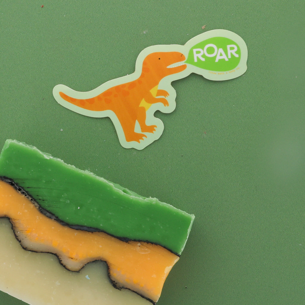 Dino Roar Sticker - Rinse Bath & Body