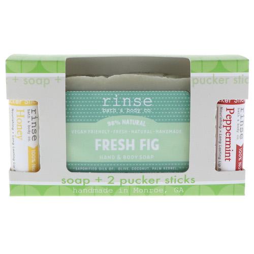 Fresh Fig Soap + Pucker Stick Box - Rinse Bath & Body