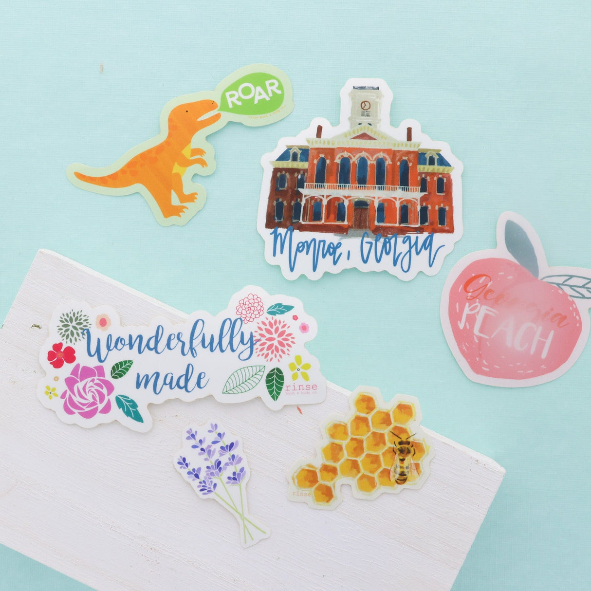 Handmade Honeycomb Sticker - naturally derived - detail view