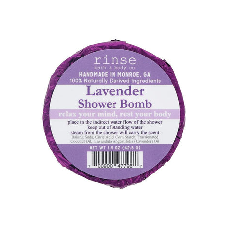 Lavender aromatherapy shower steamer from Rinse - essential oil powered