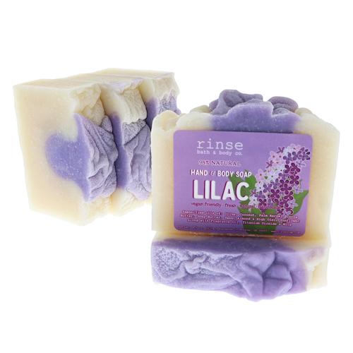 Lilac handmade natural bar soap from Rinse - paraben-free since 2003