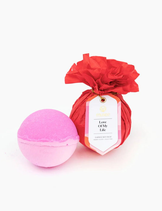 Handmade Love of My Life bath bomb - naturally derived
