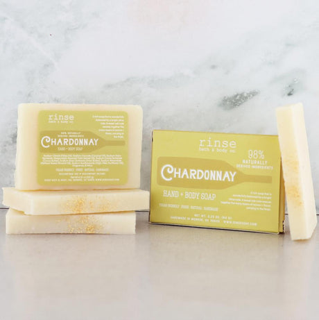 Rinse Chardonnay handmade natural bar soap - moisturizing and gentle - alternate angle