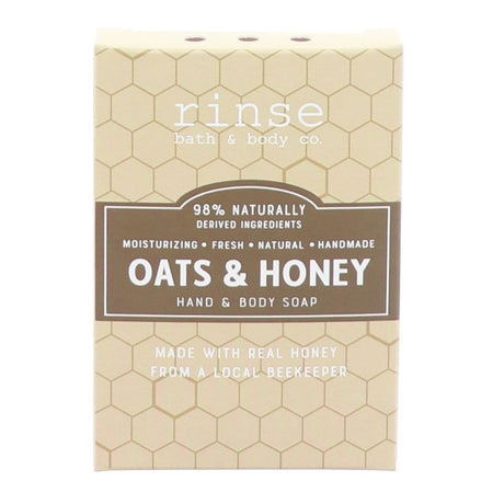 Handmade Oat And Honey handmade natural bar soap - naturally derived - detail view
