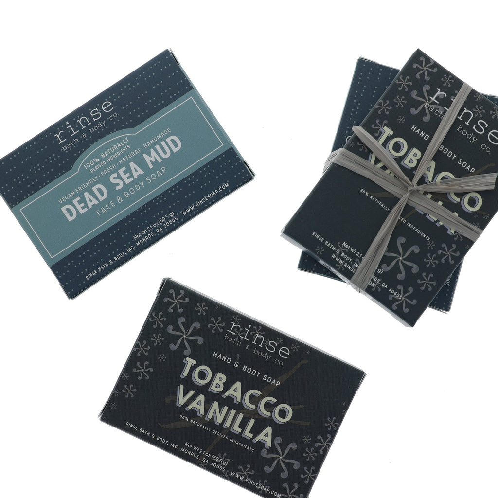 Mini Soap 2 Pack- Tobacco Vanilla & Dead Sea Mud - Rinse Bath & Body