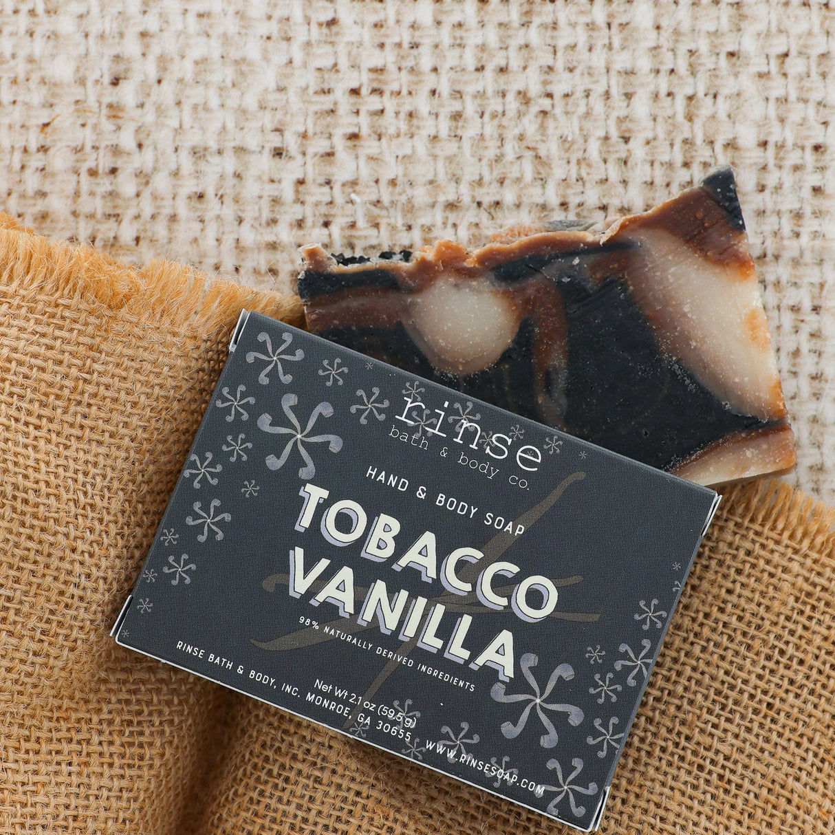 Handmade Tobacco Vanilla natural bath & body product - naturally derived - detail view