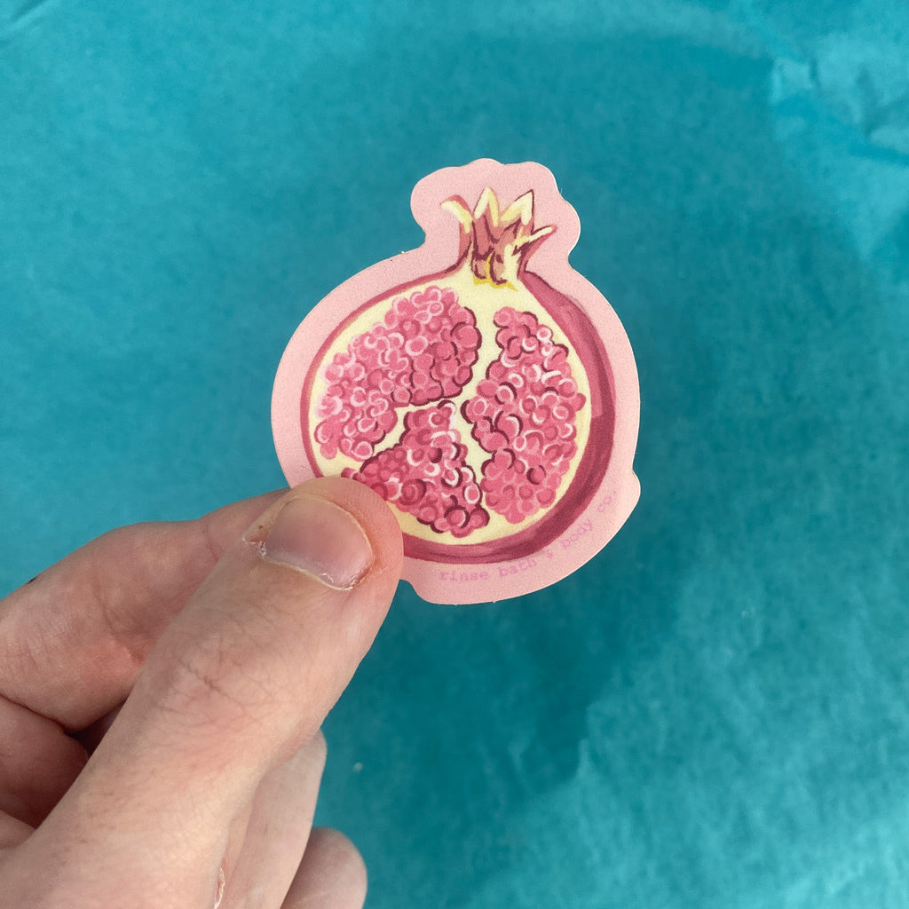 Pomegranate Sticker - Rinse Bath & Body