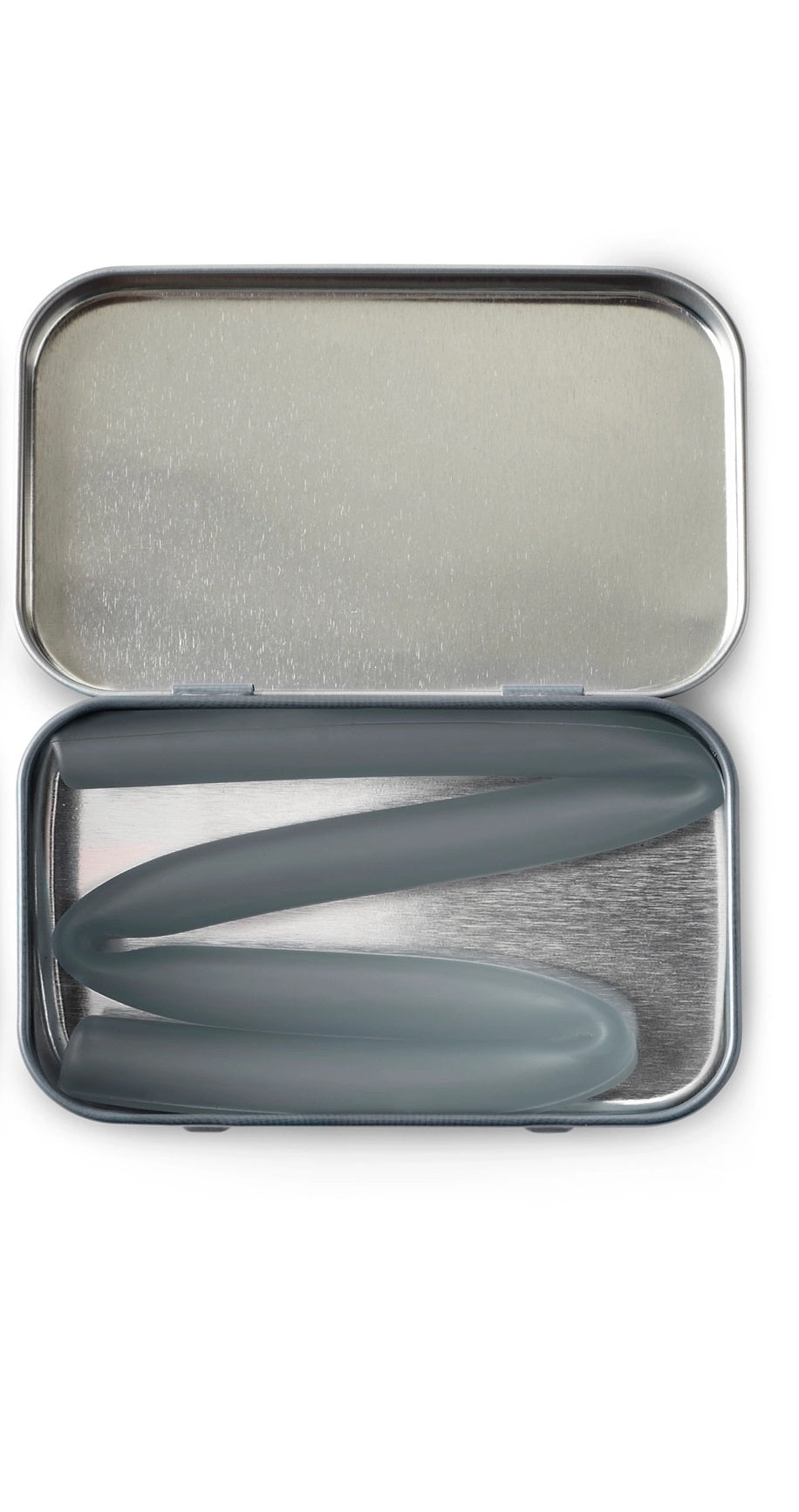 Rinse Reusable Silicone Straw with Travel Case - Extra Long Fog - handmade with care - alternate angle