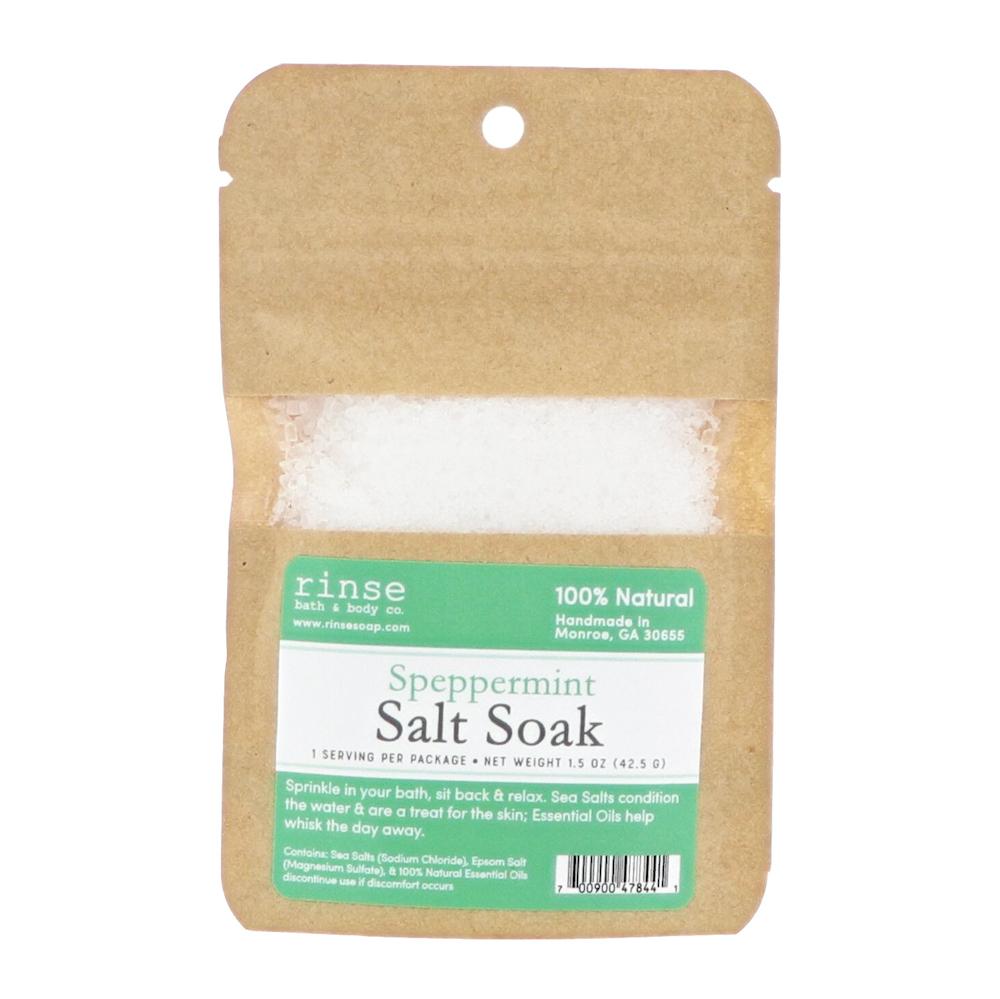 Rinse Speppermint natural bath soak - relaxing mineral soak