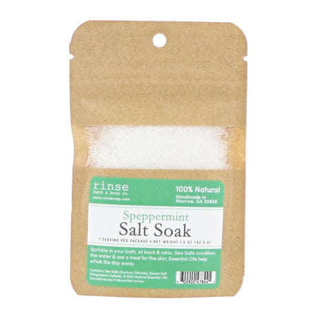 Rinse Speppermint natural bath soak - relaxing mineral soak