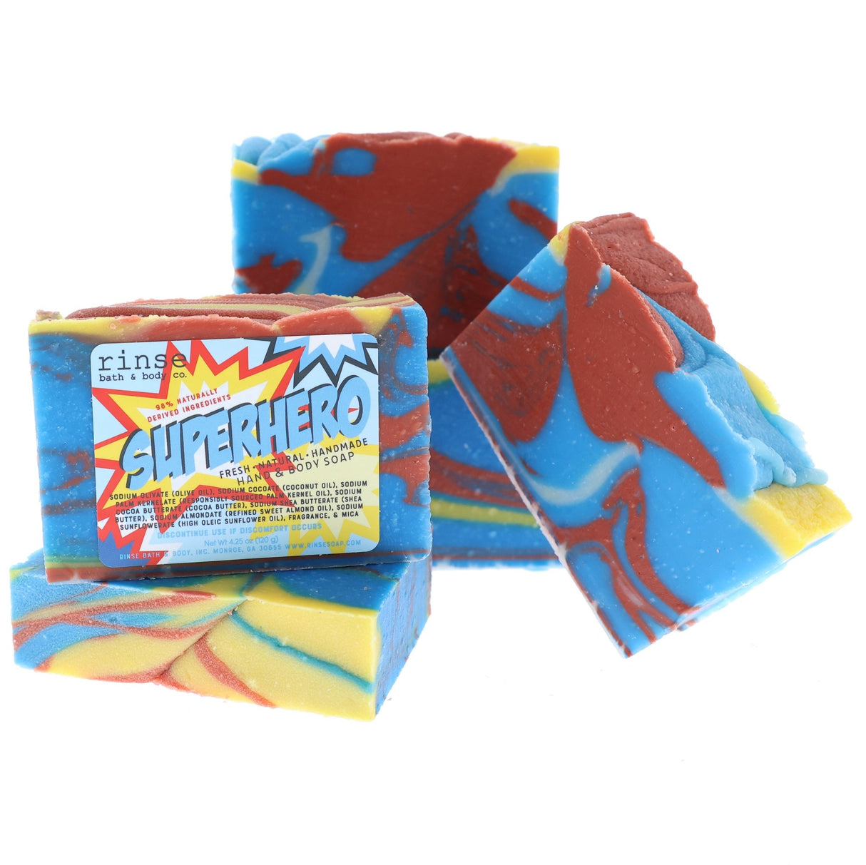 Natural handmade natural bar soap | Super Hero | Rinse Bath & Body Co.