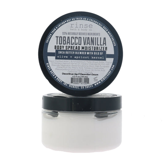 Tobacco Vanilla natural body lotion from Rinse - shea butter enriched