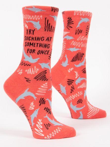 Try Sucking At Something Crew Socks