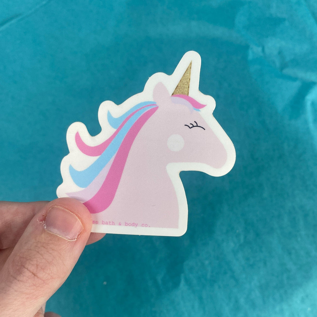 Unicorn Sticker from Rinse - family-made since 2003 - alternate angle