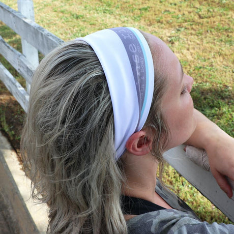 White Stripe Rinse Bondi Band - Hair Accessories - alternate angle