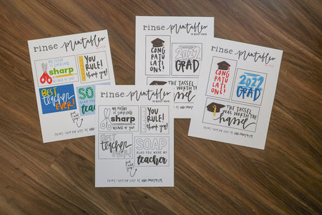 Free Printable Grad and Teacher Gift Tags!! - Rinse Bath & Body