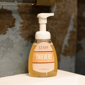 Handmade Thievery natural foaming hand soap - naturally derived - alternate angle