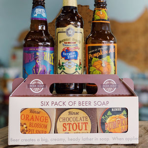 Beer Soap Gift Set | 6-Bar Craft Soap Six Pack | Men's Gift | Rinse