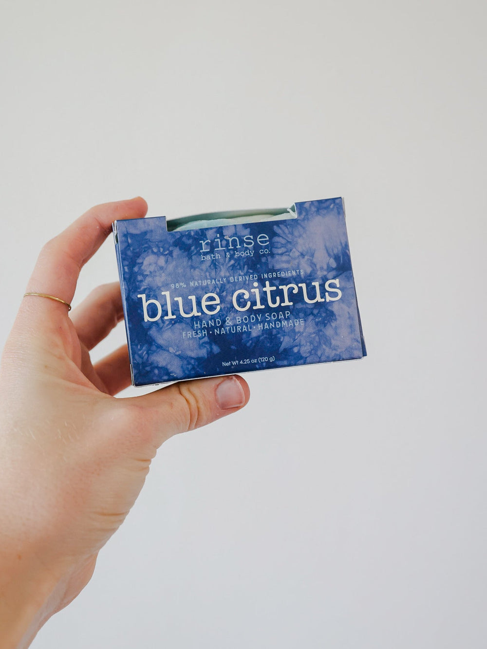 Mini Blue Citrus Soap Bar — lifestyle