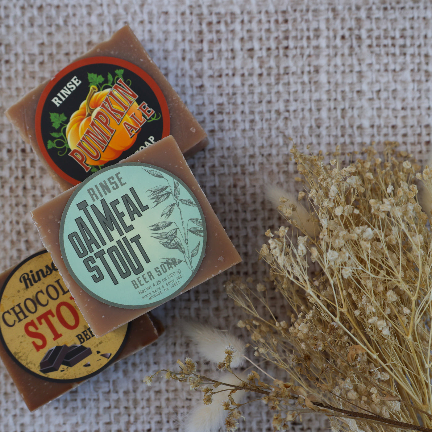 Natural handmade natural bar soap | Oatmeal Stout | Rinse Bath & Body Co. - alternate angle