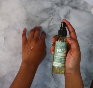 natural body oil in Fresh Fig by Rinse Bath & Body - alternate angle
