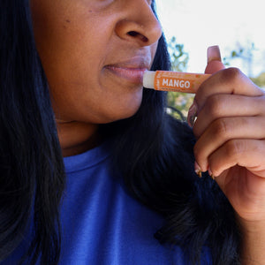 natural lip balm in Mango by Rinse Bath & Body - alternate angle