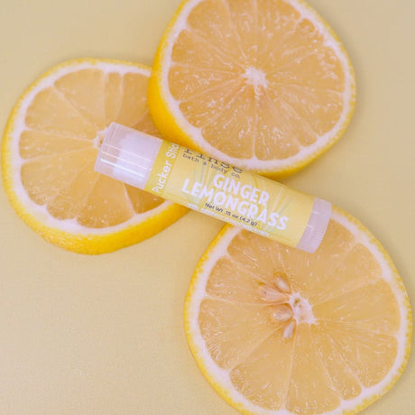 Rinse Ginger Lemongrass natural lip balm - long-lasting moisture - alternate angle