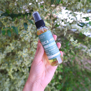 Handmade Euca Mint natural body oil - naturally derived - alternate angle