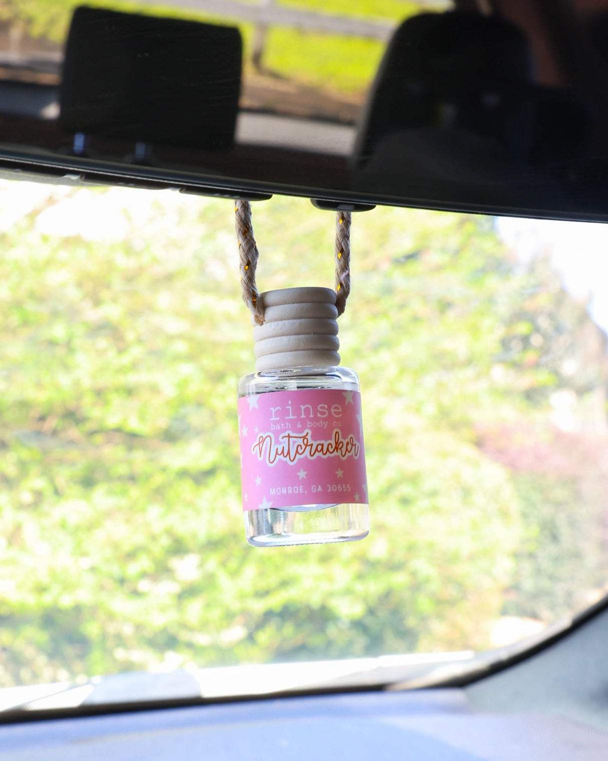 Handmade Nutcracker natural car air freshener - naturally derived - detail view