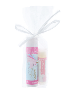Unicorn Magic Gift Set | Solid Lotion + Lip Balm | Skin Stick & Pucker Stick | Rinse