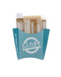 The Gingerbread fry-box gift set in its teal carton — Gingerbread bar soap, Gingerbread solid lotion skin stick and Gingerbread lip balm, ready to hand over. Rinse Bath & Body Co.