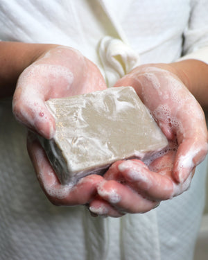 Rinse Dead Sea Mud Soap - handmade natural product - alternate angle