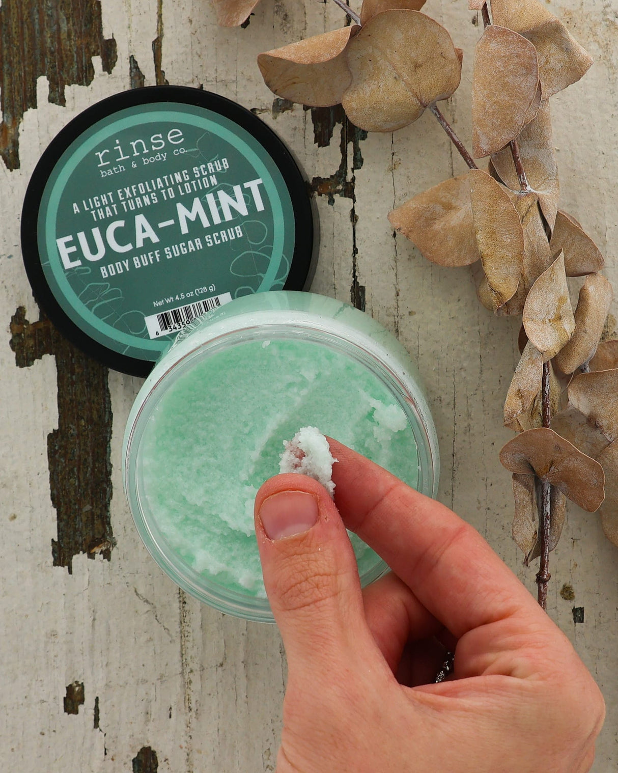 Euca Mint sugar scrub by Rinse Bath & Body