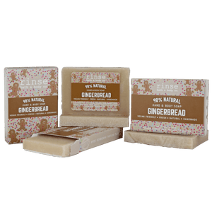 Rinse Gingerbread handmade natural bar soap - moisturizing and gentle