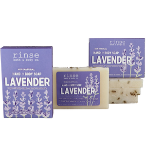 Rinse Lavender handmade natural bar soap - moisturizing and gentle