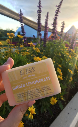 Ginger Lemongrass Soap + Skin Stick Box — packshot