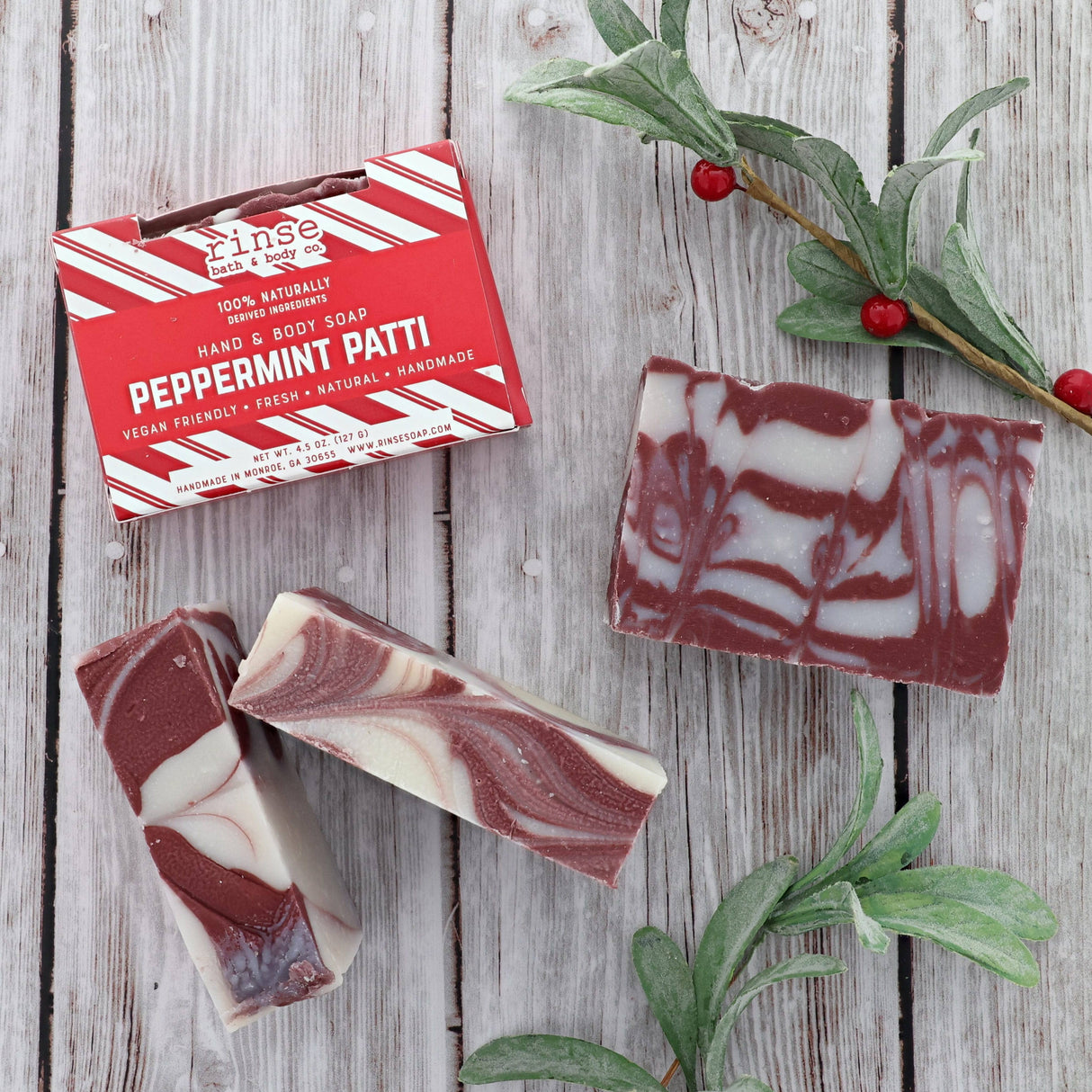 Peppermint Patti Soap by Rinse Bath & Body - alternate angle