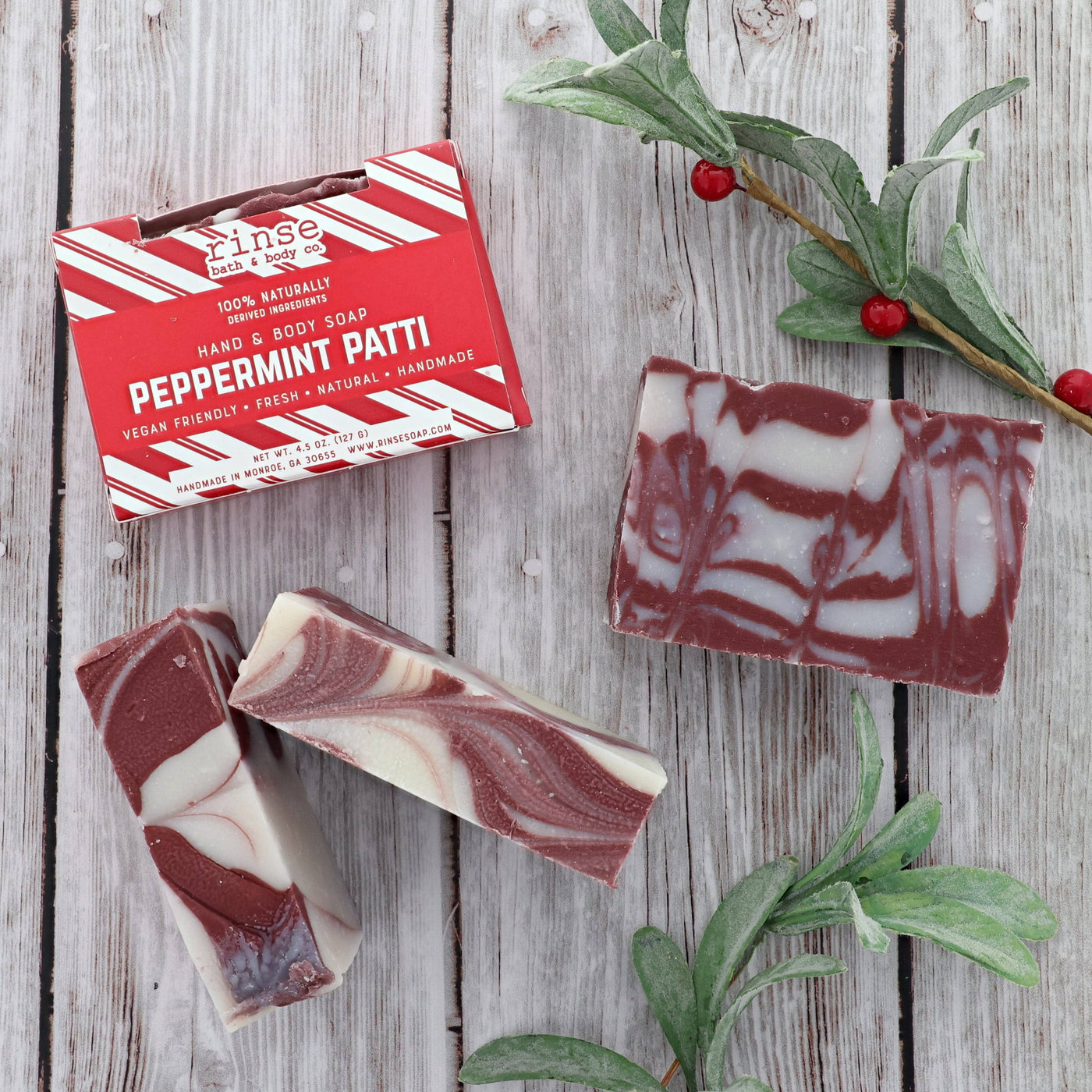 Peppermint Patti Soap by Rinse Bath & Body - alternate angle