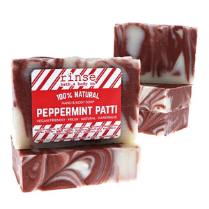 Peppermint Patti handmade natural bar soap from Rinse - paraben-free since 2003