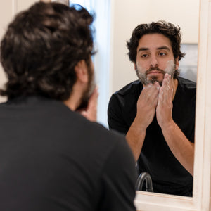 handmade natural bar soap in Beard Bar Facial by Rinse Bath & Body - alternate angle