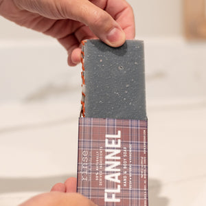 Natural handmade natural bar soap | Flannel | Rinse Bath & Body Co. - detail view
